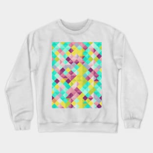 MULTICOLORED DIAMOND DESIGN, DIAMOND PATTERN Crewneck Sweatshirt